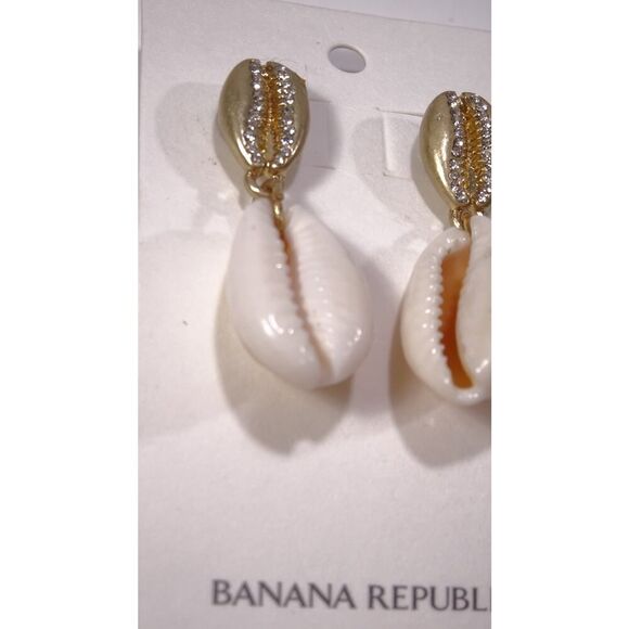 Banana Republic Women's Jeweley Seashell Drop Earrings NWT 45 - Picture 5 of 5